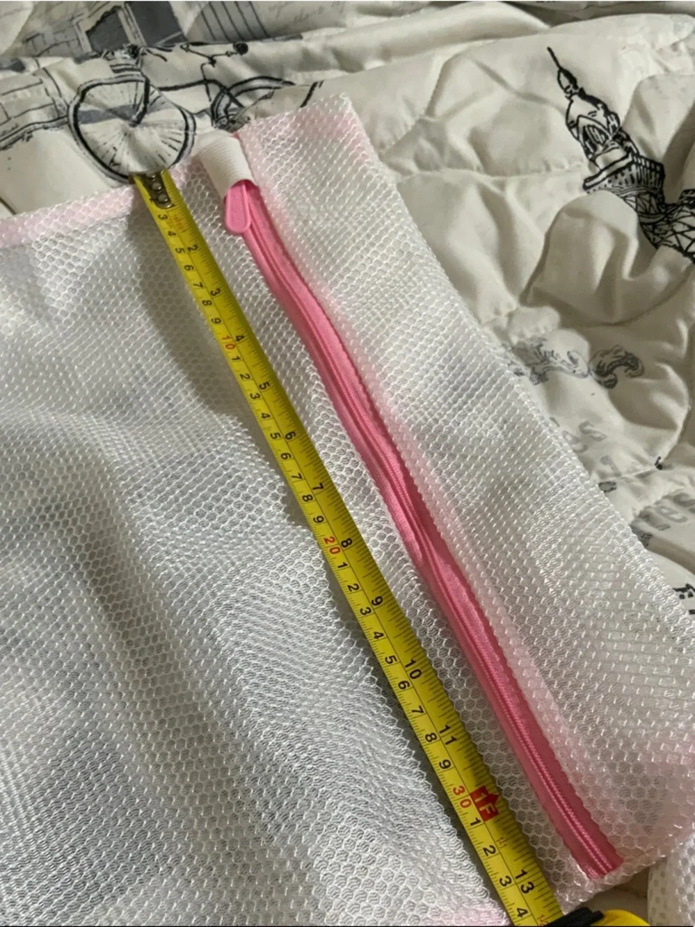 Mesh Garment Bag with Pink Trim - Gentle Clothing Protector